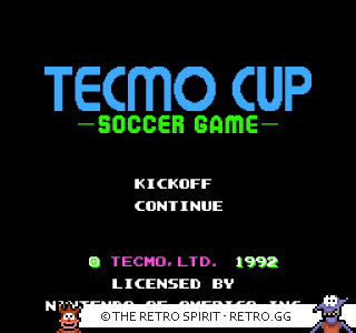 Game screenshot of Tecmo Cup: Soccer Game