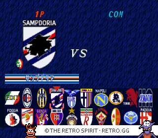 Game screenshot of Super Formation Soccer 95: della Serie A